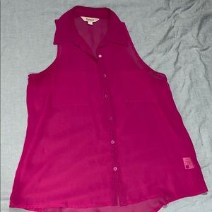 🛍💵 4/$25 Sleeveless Pink Button Down Blouse